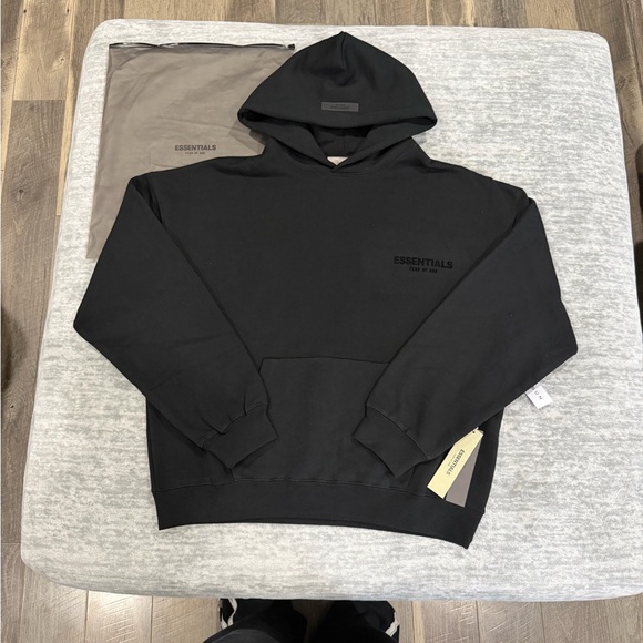 Black Essentals Hoodie